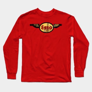 ESSO  EXXON VINTAGE AVIATION GRAPHIC SIGN Long Sleeve T-Shirt